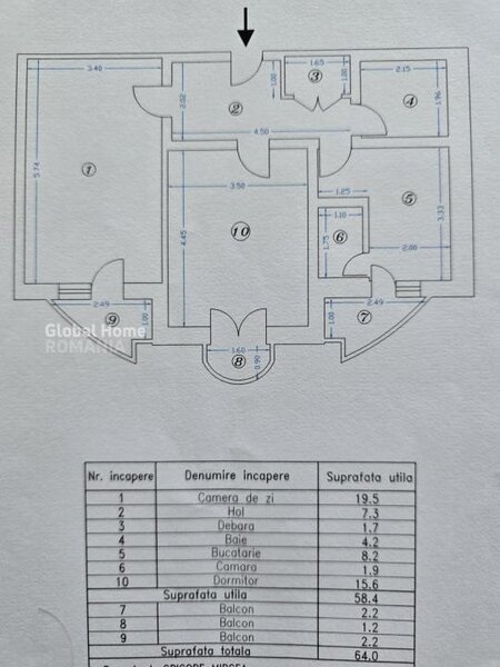 Blv Decebal, acces stradal, vedere blv, apartament 2 camere |